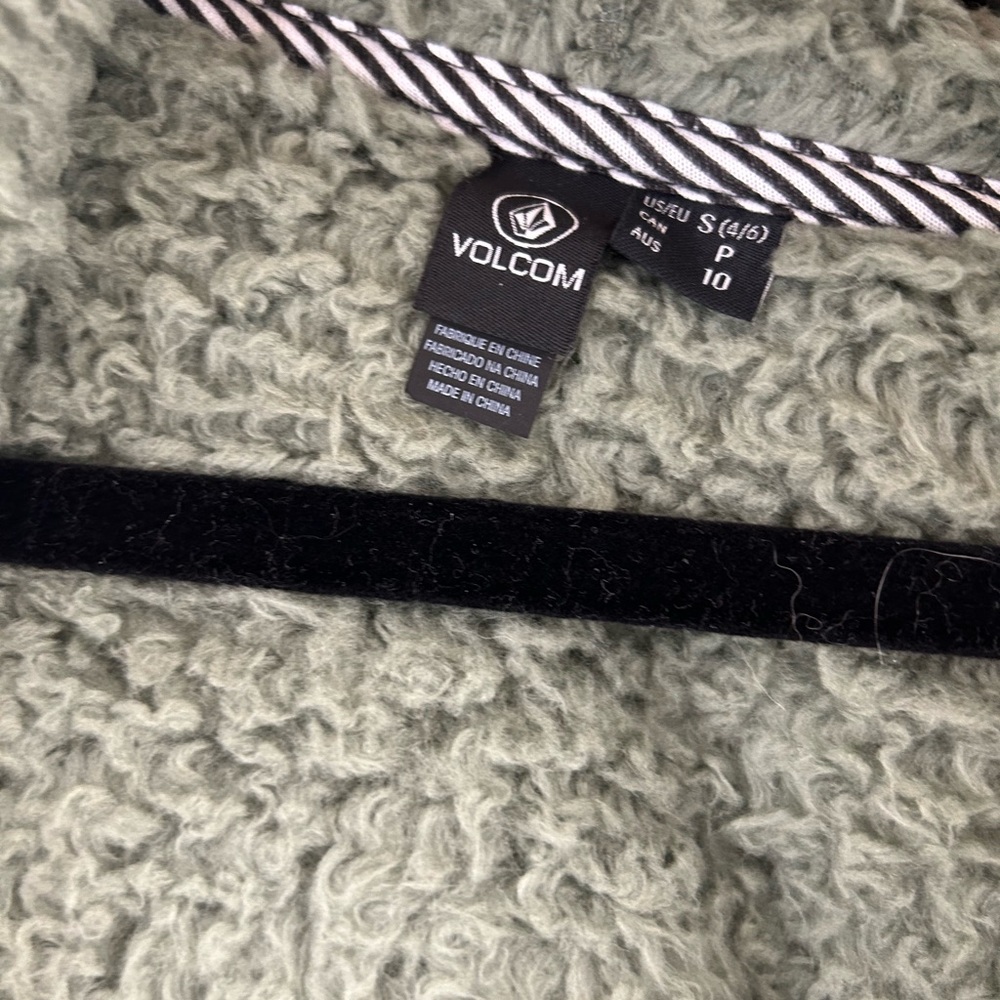 Volcom Sherpa Jacket Size Small Green - image 4